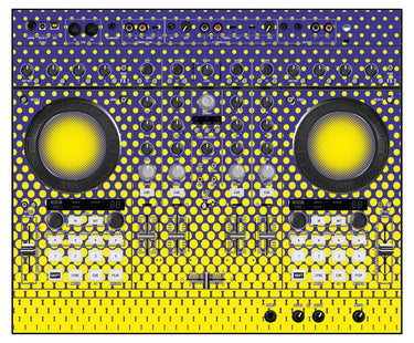 Native Instruments S4 MK1 Skin Gradienter Straight Lila / Gelb